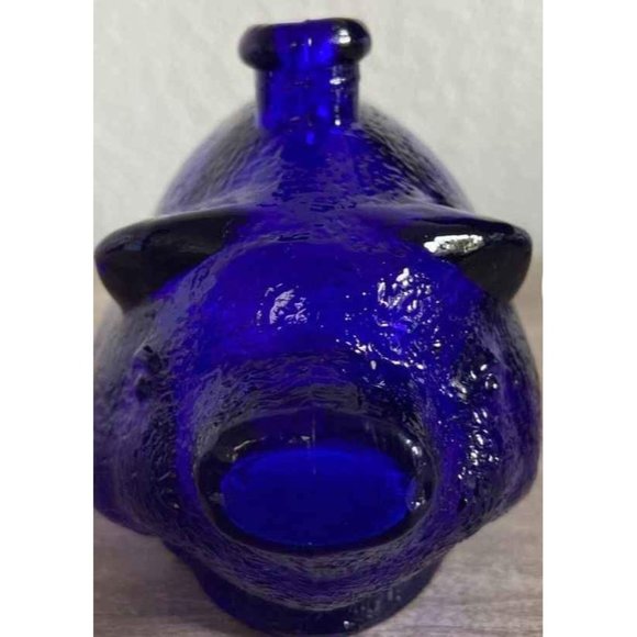 Vintage Small Cobalt Blue Glass Piggy Coin Money Bank•MINT CONDITION•I have ten - Picture 3 of 10